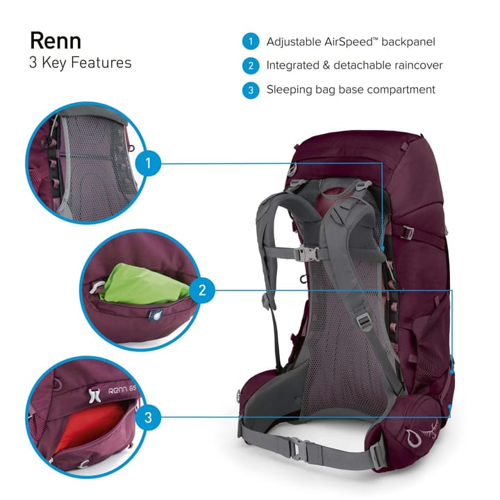 Osprey Renn 50 Challenger Blue Osprey Osprey Renn 50 Challenger Blue Osprey