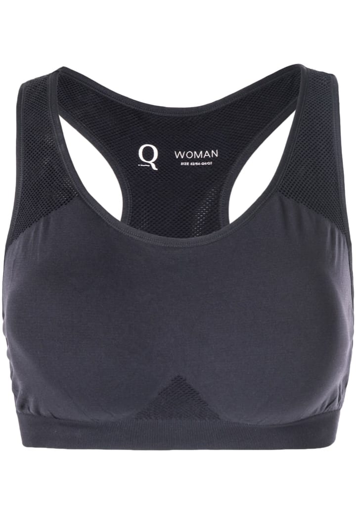 Q Sportswear Rosa W Medium Support Seamless Bra Black Q Sportswear