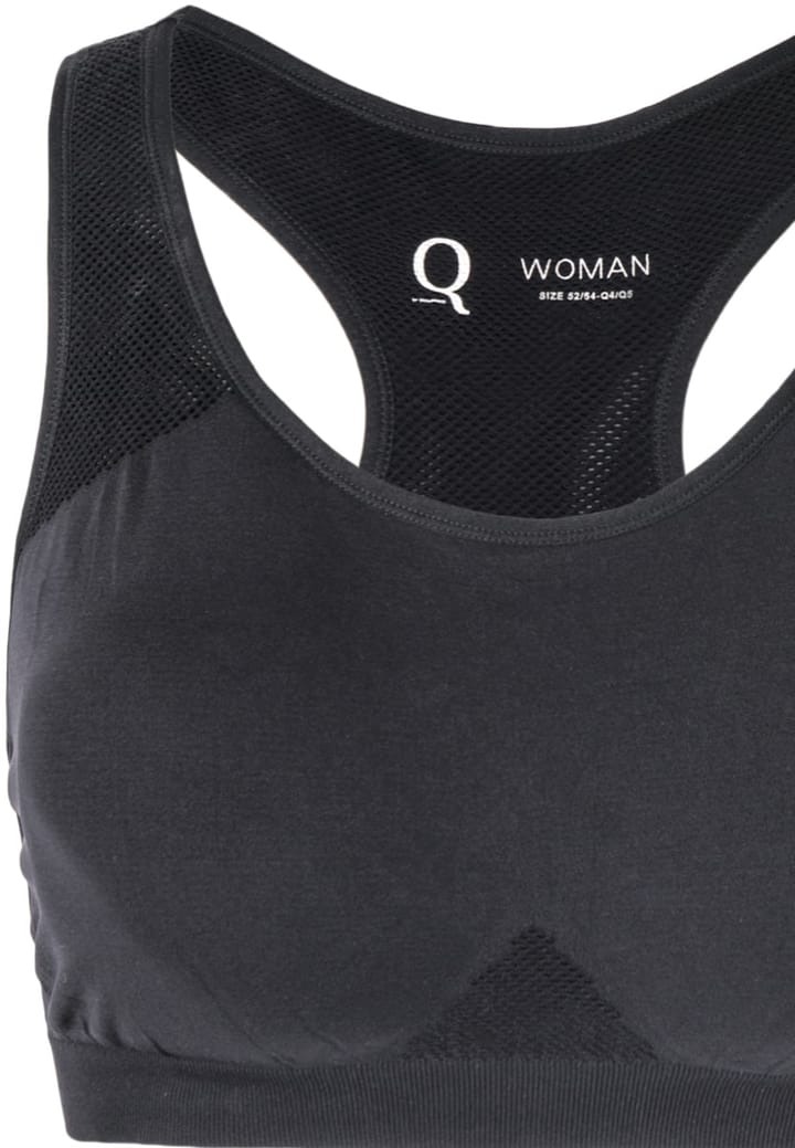 Q Sportswear Rosa W Medium Support Seamless Bra Black Q Sportswear