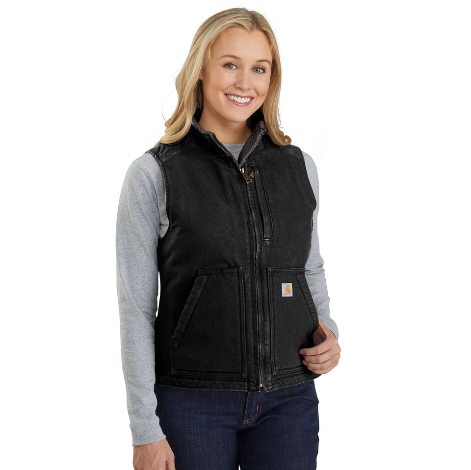 Women's Sherpa Lined Mock Neck Vest