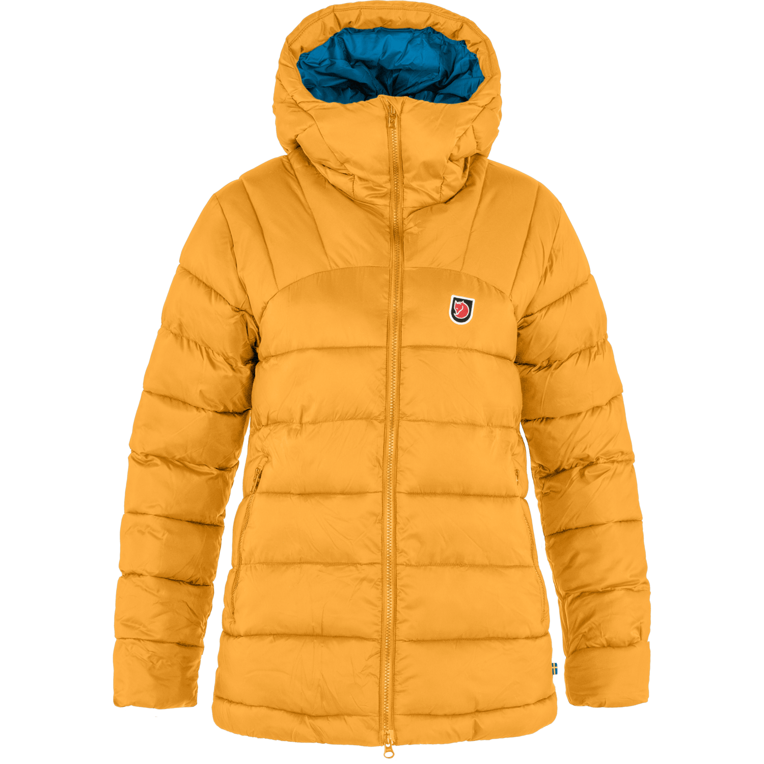 Fjällräven Women's Expedition Mid Winter Jacket Mustard Yellow-Un Blue