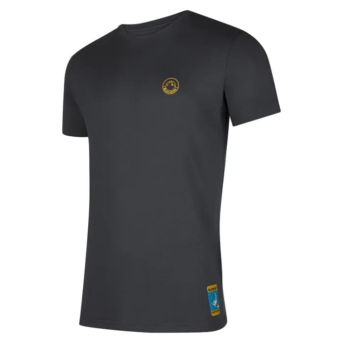 La Sportiva Climbing On The Moon T-Shirt M Carbon/Giallo La Sportiva