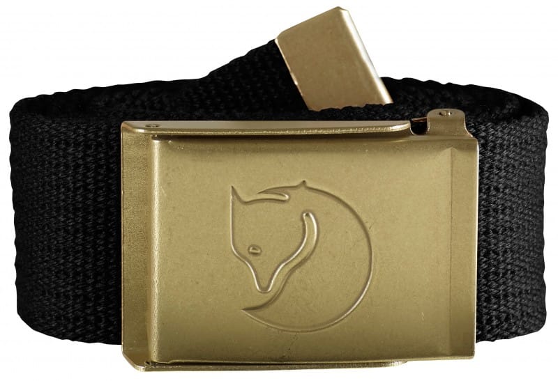 Fjällräven Canvas Brass Belt 4 cm Black