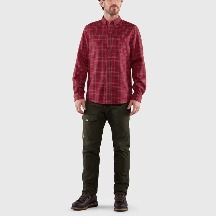 Fjällräven Övik Flannel Shirt M Buckwheat Brown-Dark Navy Fjällräven