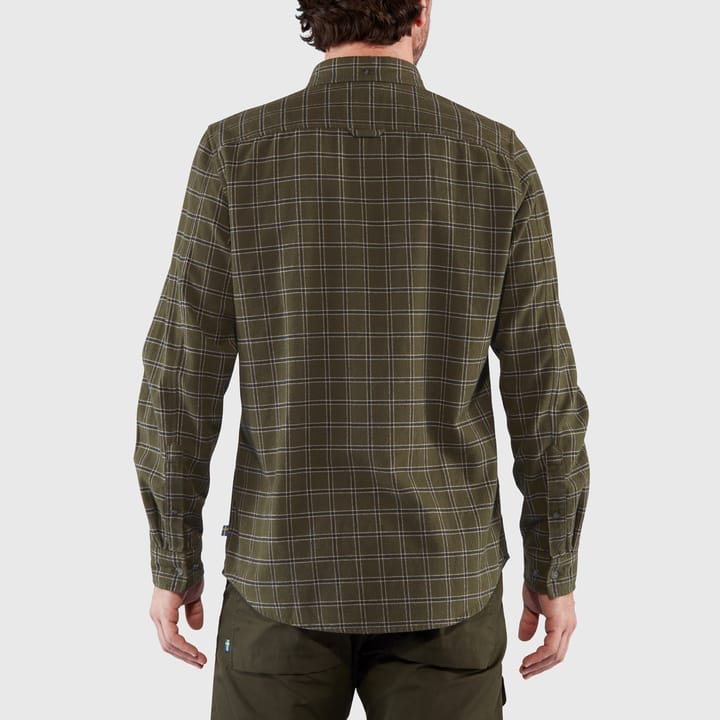 Fjällräven Men's Övik Flannel Shirt Laurel Green-Indigo Blue Fjällräven