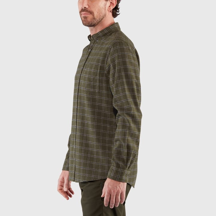 Fjällräven Men's Övik Flannel Shirt Laurel Green-Indigo Blue Fjällräven