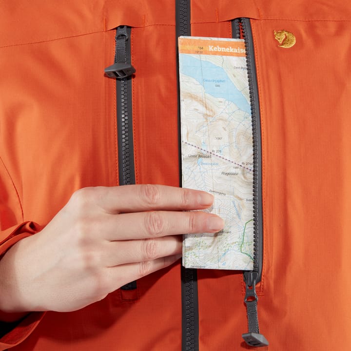 Fjällräven Women's Bergtagen Eco-Shell Jacket Hokkaido Orange Fjällräven