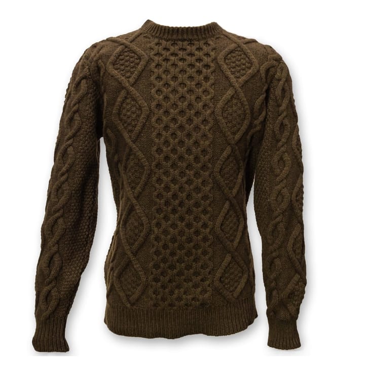 Fisherman Out Of Ireland Aran  Crew Neck Sweater Loden Fisherman Out Of Ireland
