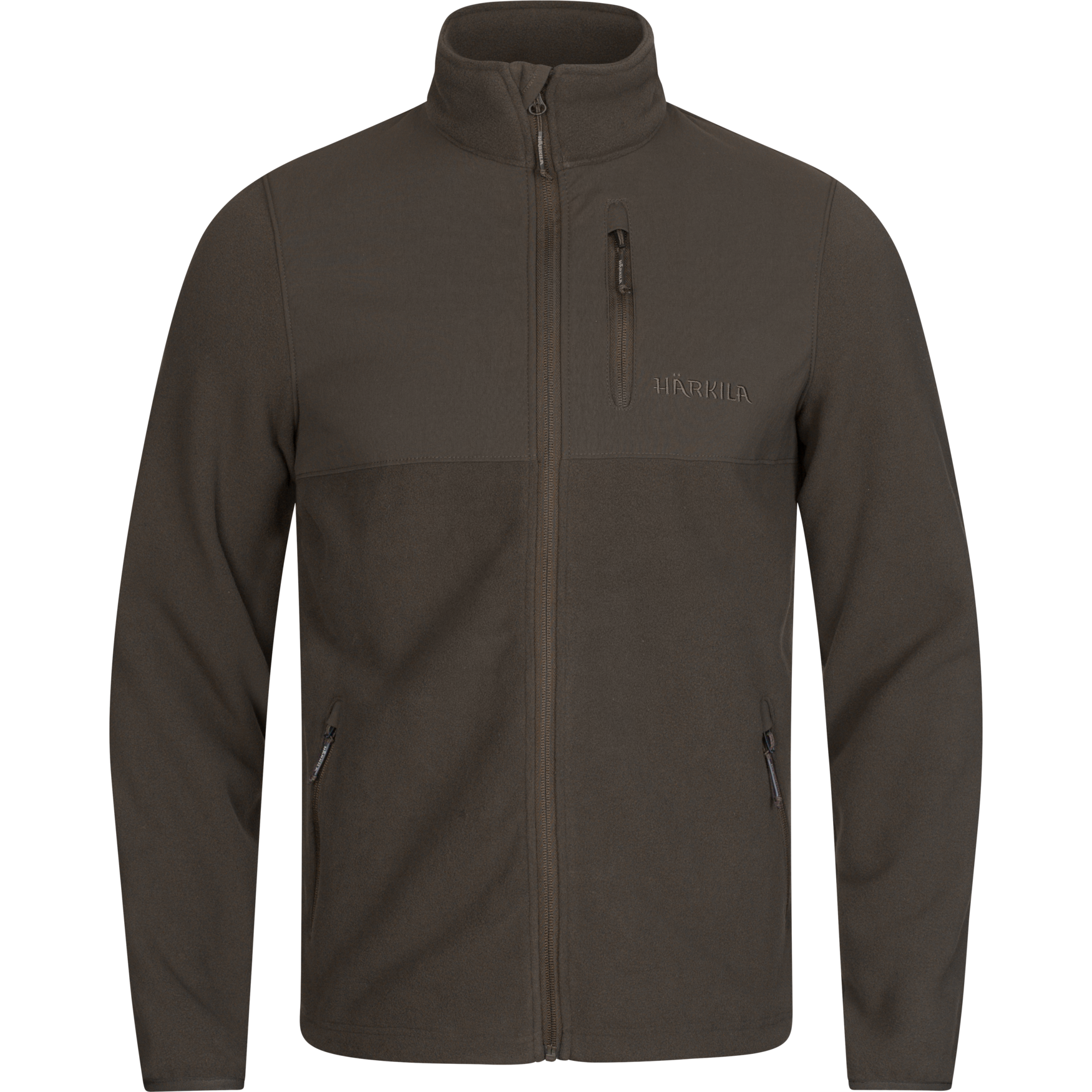 Härkila Men's Fjell Fleece Jacket Shadow Brown Pitkähihaiset paidat XXL