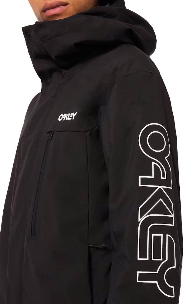 Oakley Men's Tnp Tbt Insulated Jacket Black/white Logo Oakley