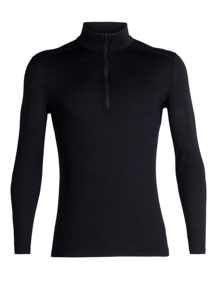 Icebreaker Mens 200 Oasis LS Half Zip Black Icebreaker