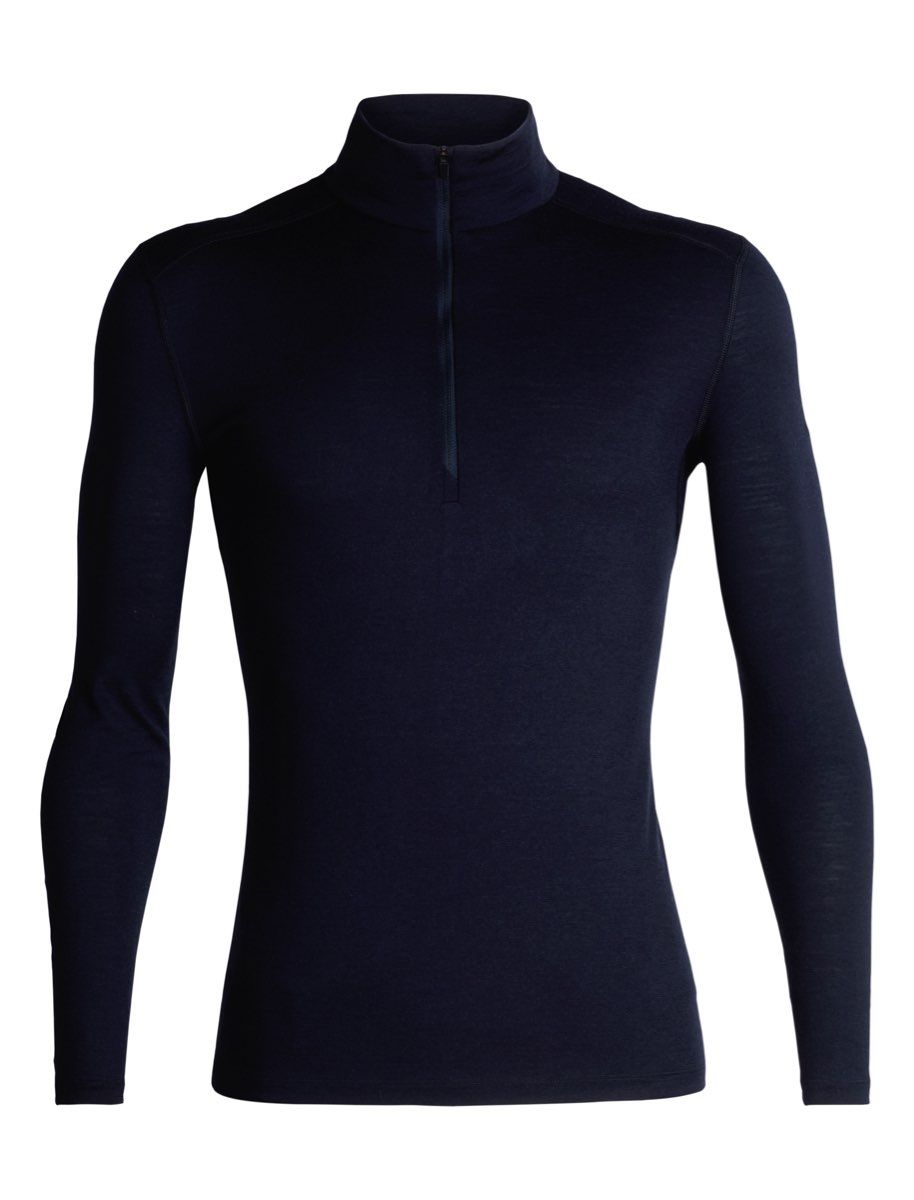 Icebreaker Mens 200 Oasis LS Half Zip Midnight Navy