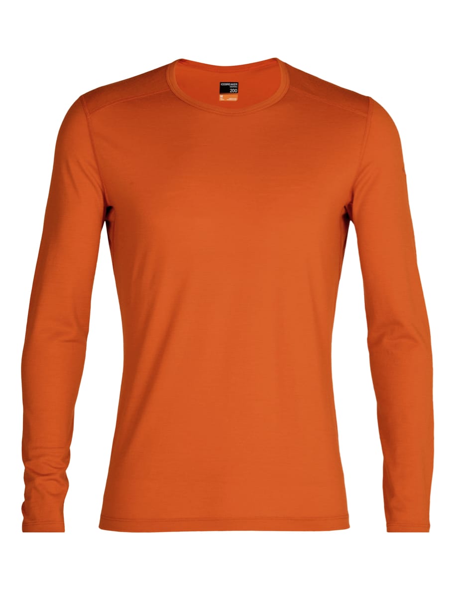 Icebreaker Men's 200 Oasis Long Sleeve Crewe Spice
