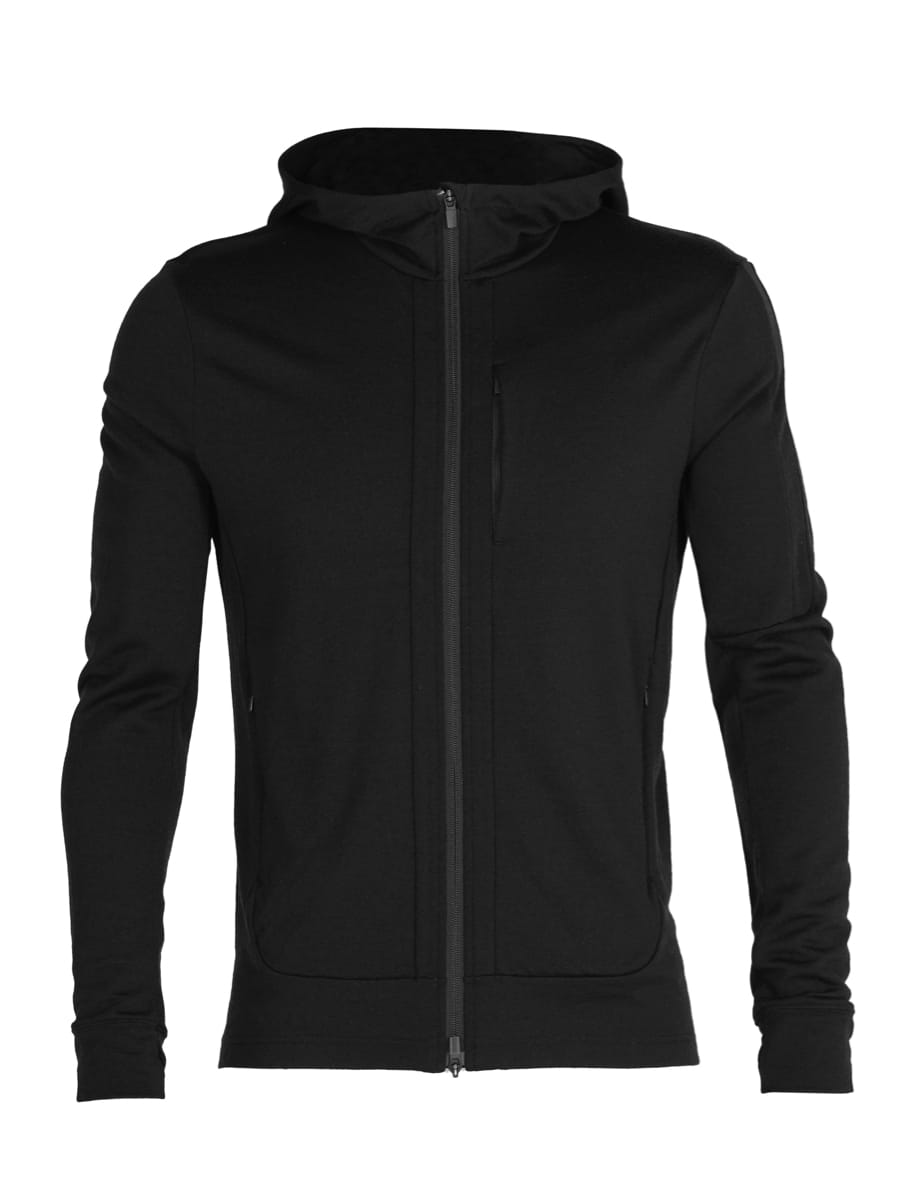 Icebreaker M Quantum III LS Zip Hood Black