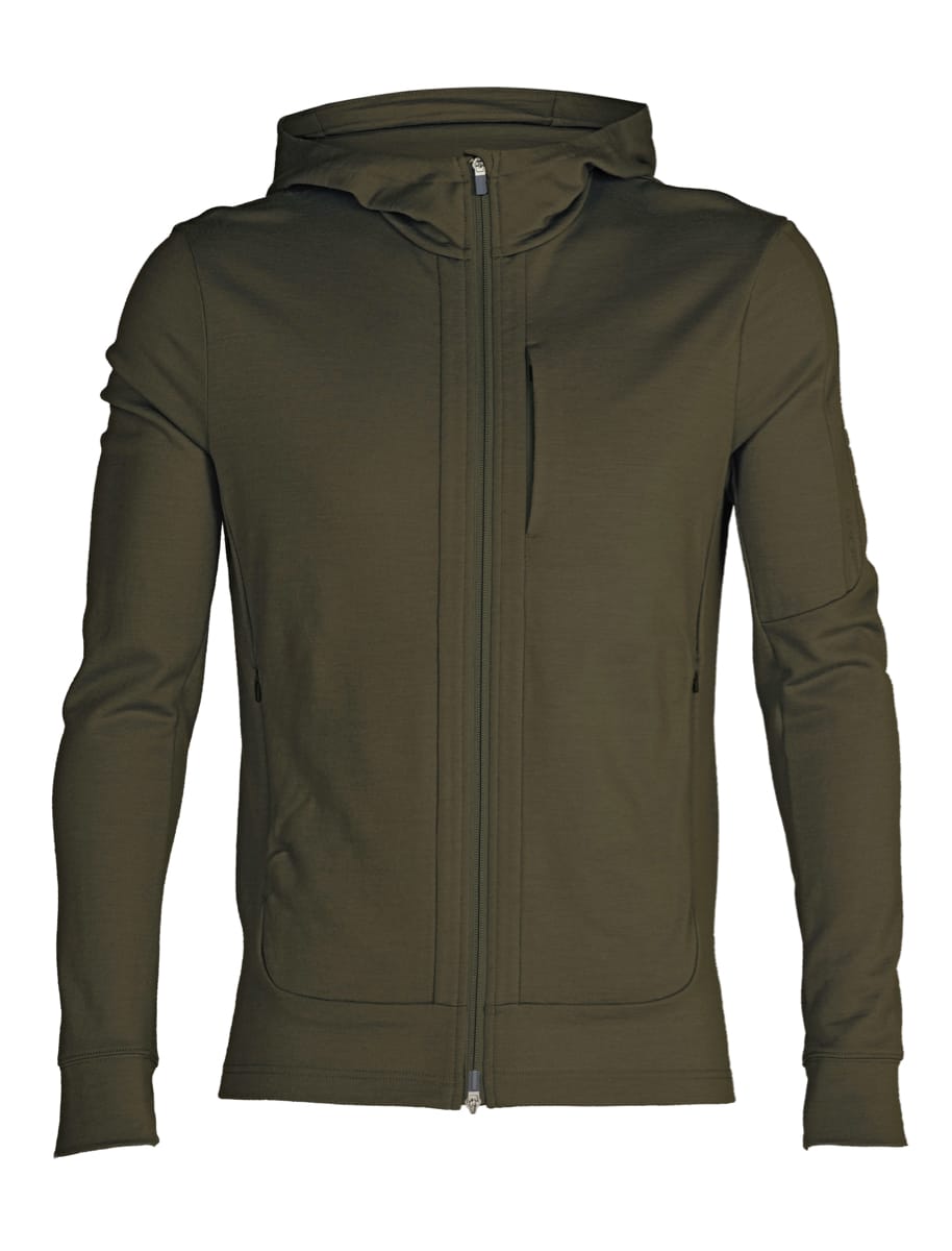 Icebreaker M Quantum III LS Zip Hood Loden
