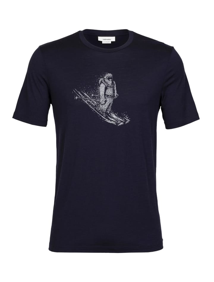 Icebreaker Men's Tech Lite II Short Sleeve Tee Skiing Yeti Midnight Navy Icebreaker Icebreaker Men's Tech Lite II Short Sleeve Tee Skiing Yeti Midnight Navy Icebreaker