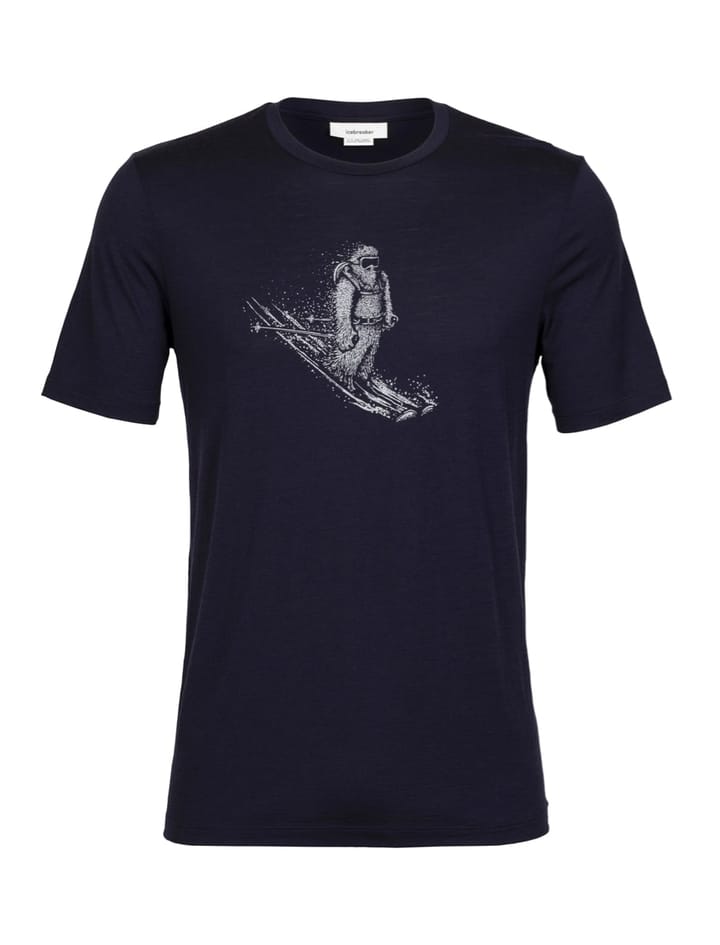 Icebreaker Men Tech Lite II SS Tee Skiing Yeti Midnight Navy Icebreaker