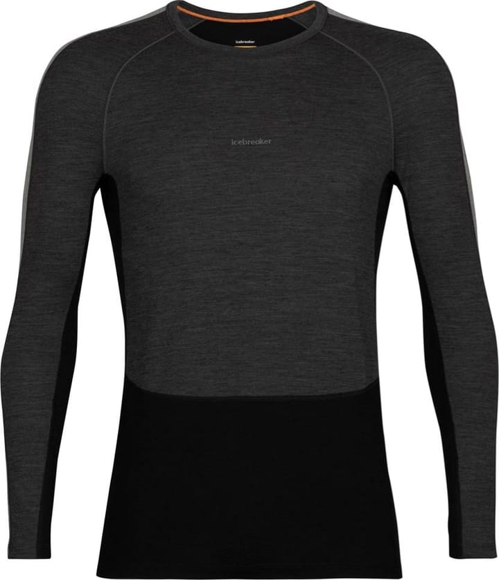 Icebreaker Men's Zoneknit 200 Long Sleeve Crewe Jet Heather/Black Icebreaker Icebreaker Men's Zoneknit 200 Long Sleeve Crewe Jet Heather/Black Icebreaker