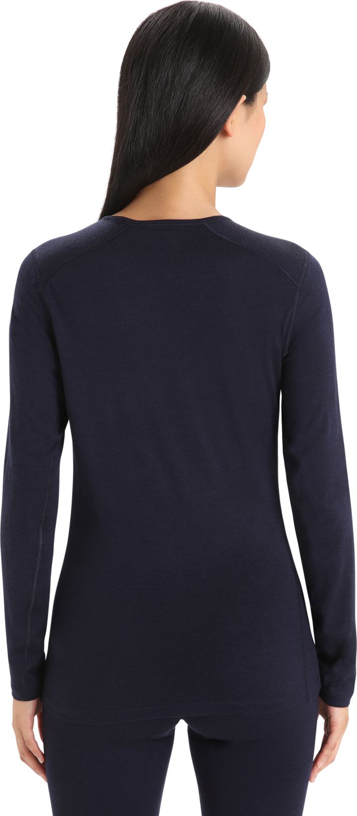 Icebreaker Women's 200 Oasis Long Sleeve Crewe Midnight Navy Icebreaker