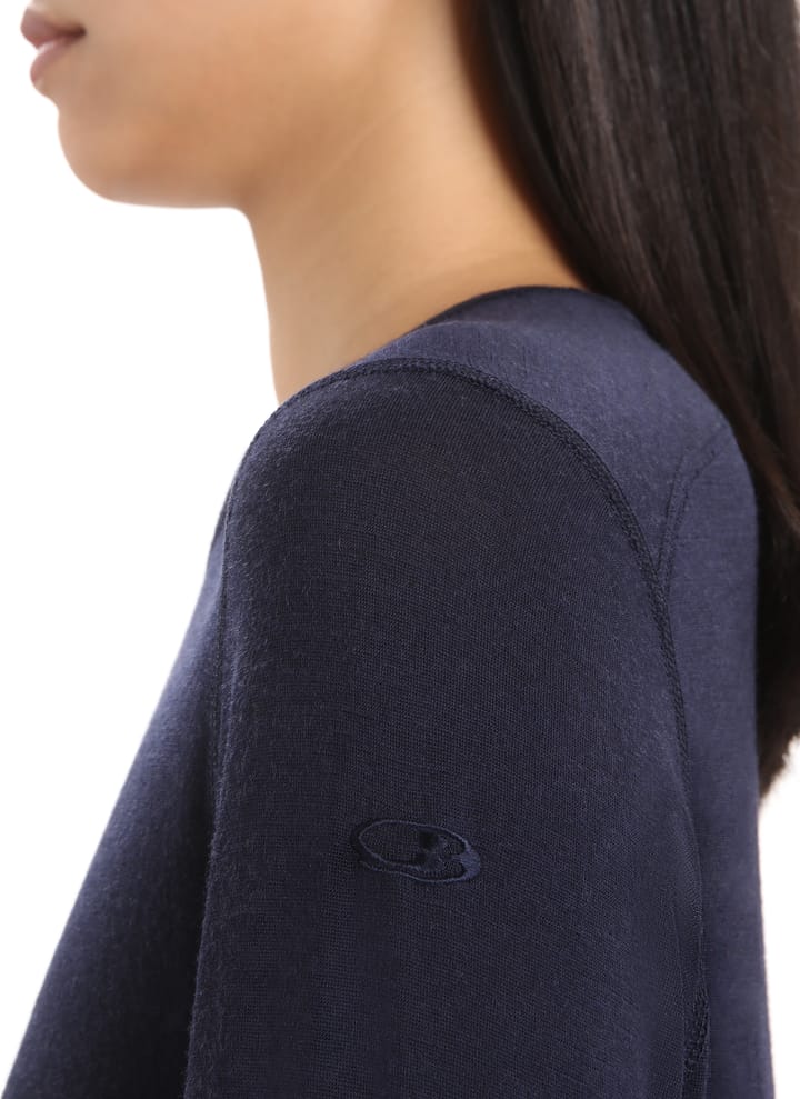 Icebreaker Women's 200 Oasis Long Sleeve Crewe Midnight Navy Icebreaker