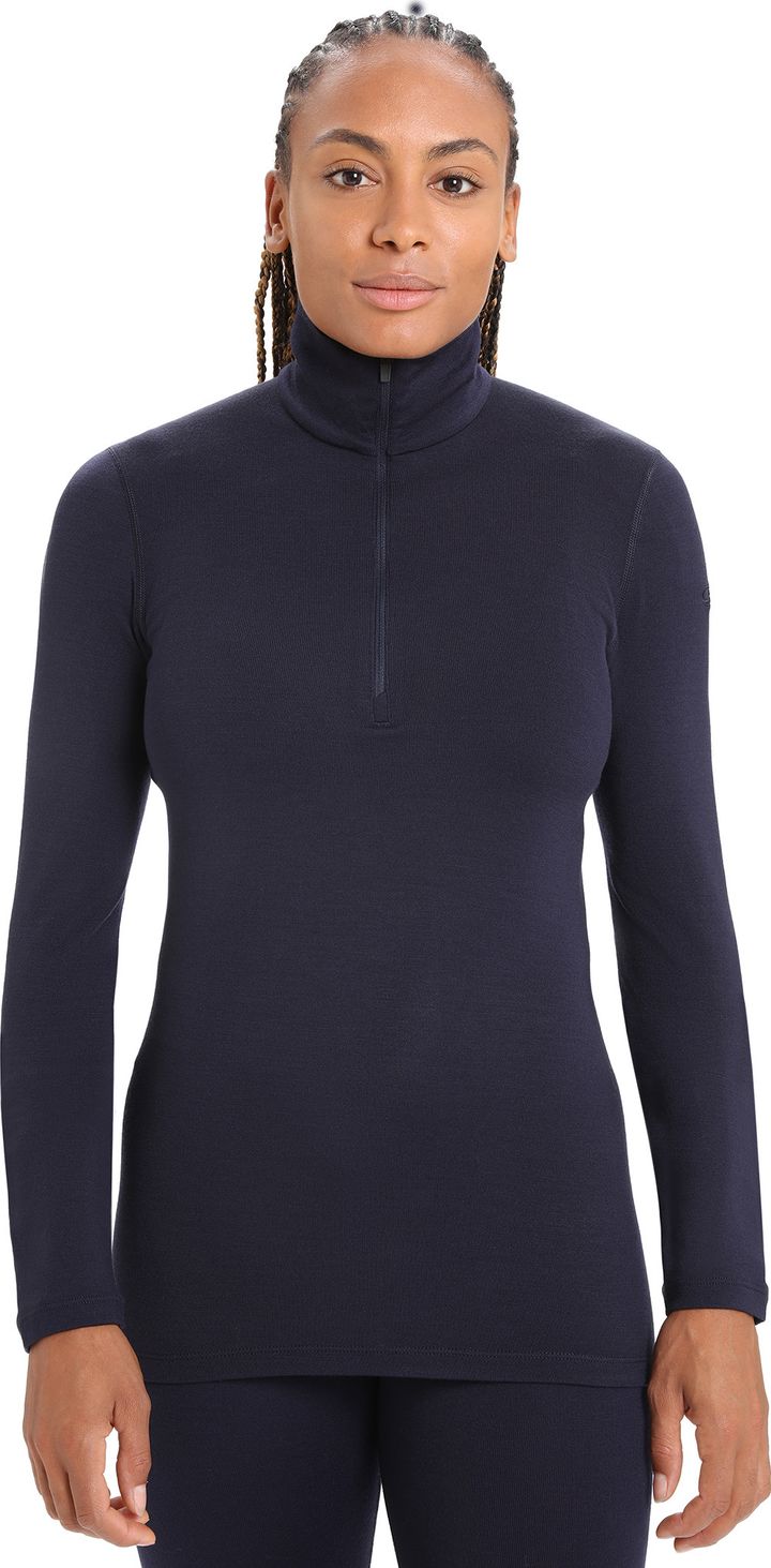 Icebreaker Women's 260 Tech Longsleeve Half Zip Midnight Navy Icebreaker
