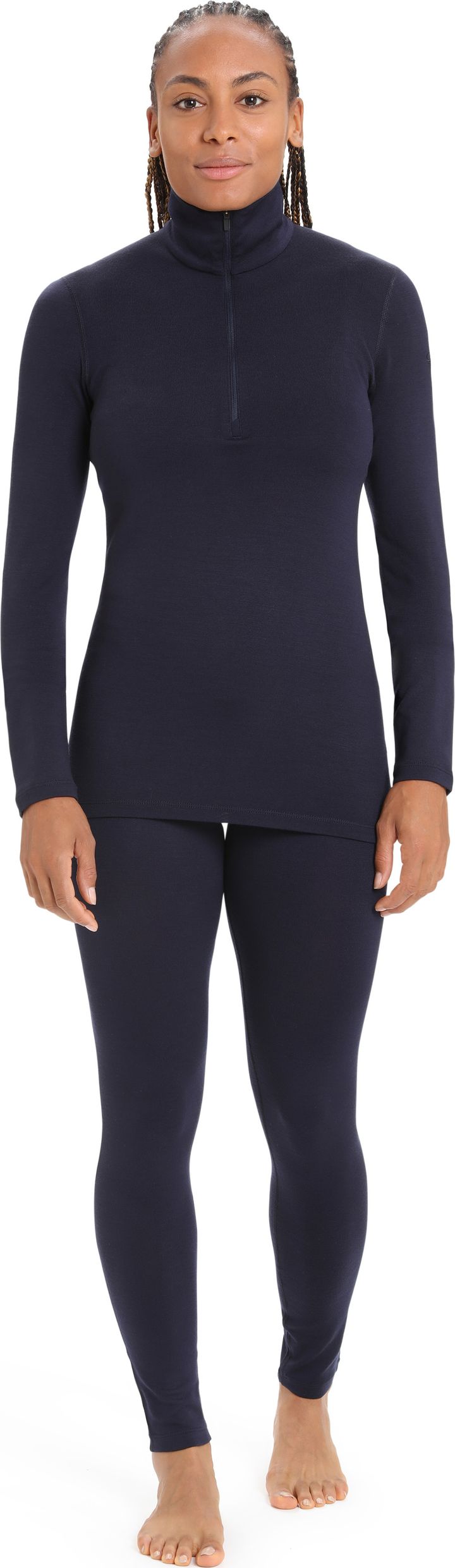 Icebreaker Women's 260 Tech Longsleeve Half Zip Midnight Navy Icebreaker