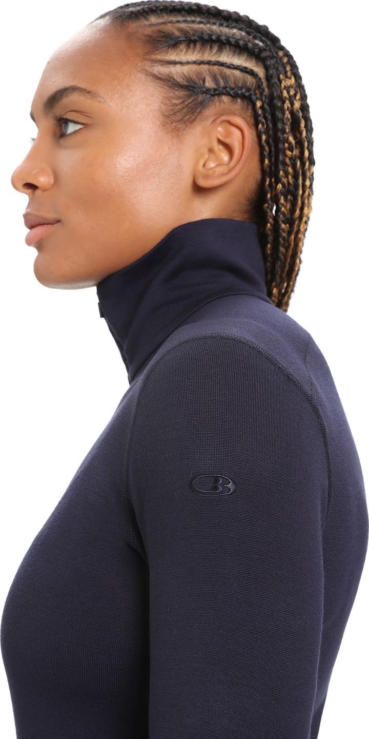 Icebreaker Women's 260 Tech Longsleeve Half Zip Midnight Navy Icebreaker