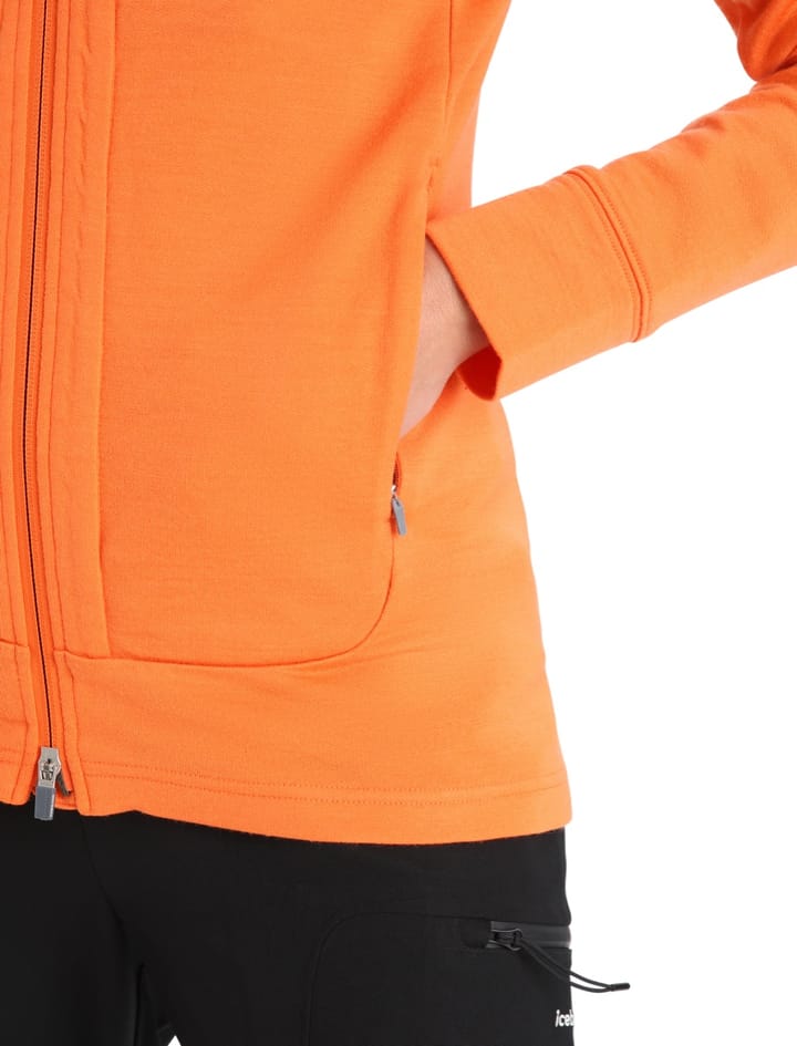 Icebreaker Women's Quantum III Long Sleeve Zip Hood Flash/Cherry Icebreaker
