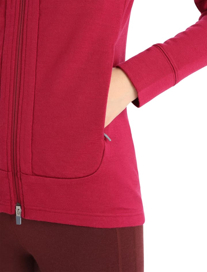 Icebreaker Women's Quantum III Long Sleeve Zip Hood Cherry/Espresso Icebreaker Icebreaker Women's Quantum III Long Sleeve Zip Hood Cherry/Espresso Icebreaker