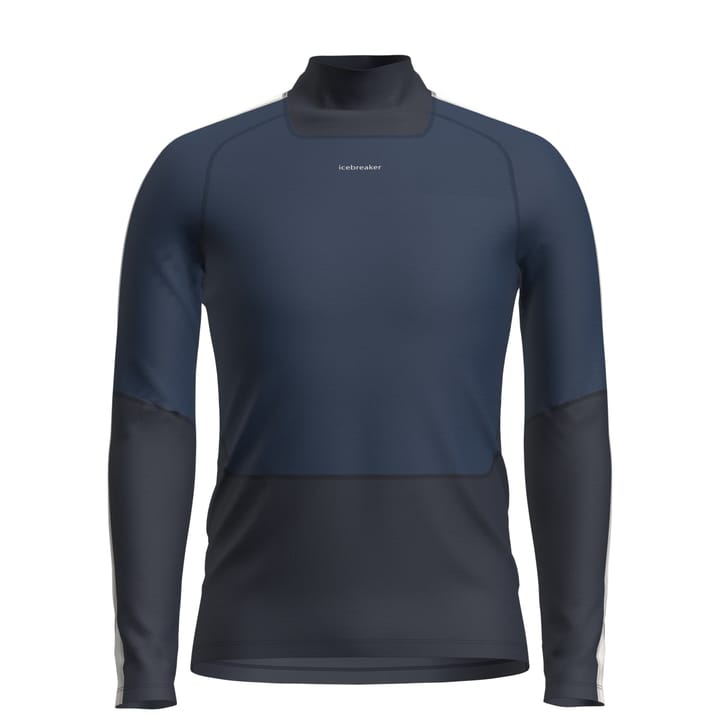 Icebreaker Men's Merino 200 Sonebula Long Sleeve High Neck Thermal Top MID NVY/ROYAL NVY/SNOW/CB Icebreaker