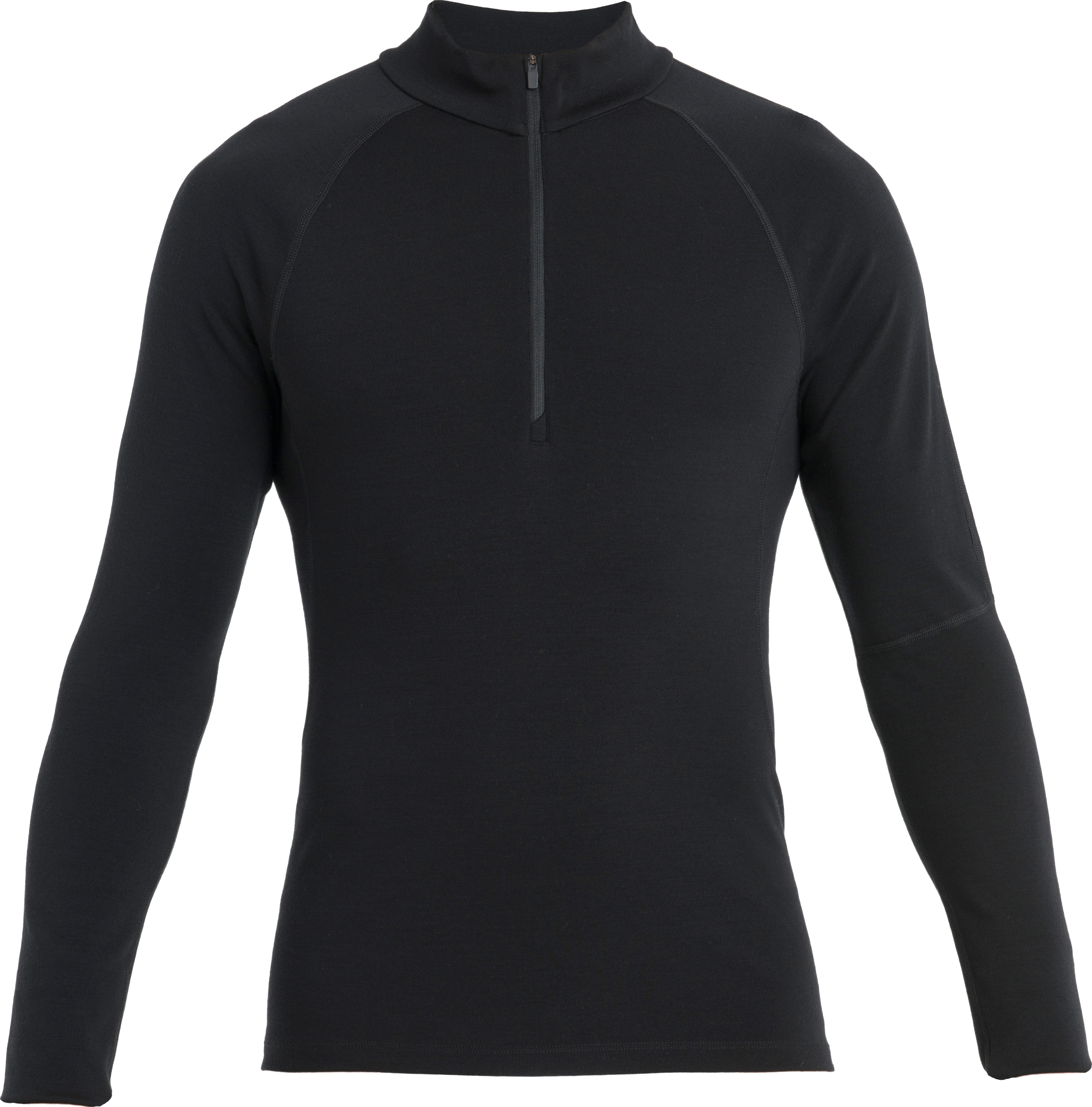Icebreaker Men's Merino 300 MerinoFine™ Polar Longsleeve Half Zip Black Undertøy overdel S