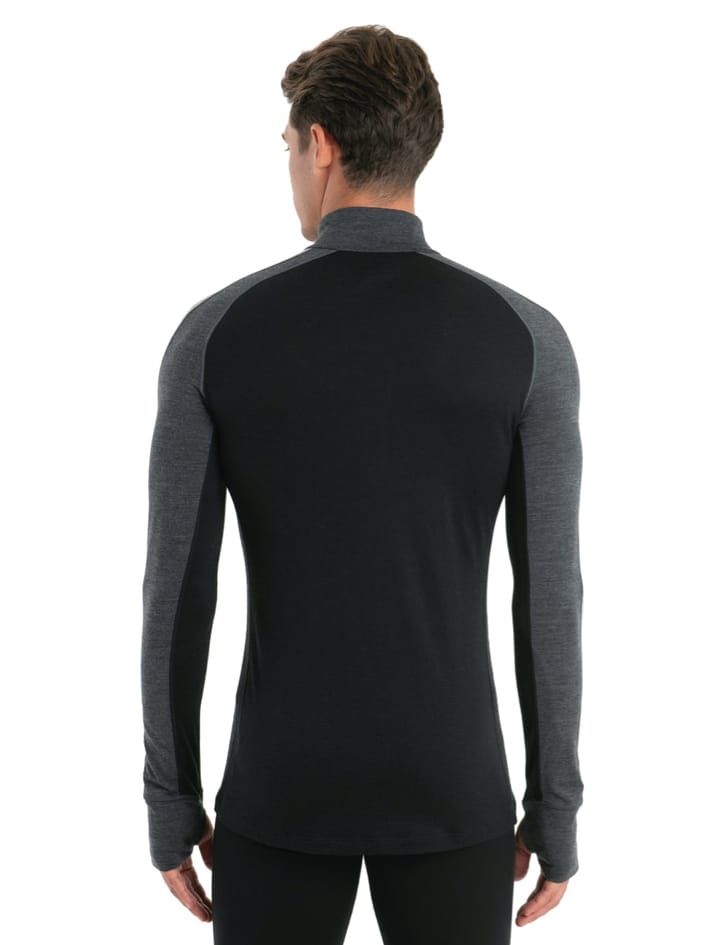Icebreaker M Mer Zoneknit 200 Ls Half Zip Jet Hthr/Blk/Metro H/Cb Icebreaker Icebreaker M Mer Zoneknit 200 Ls Half Zip Jet Hthr/Blk/Metro H/Cb Icebreaker