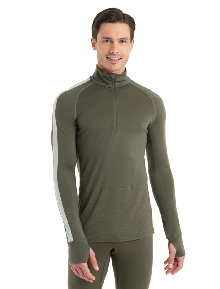 Icebreaker M Mer Zoneknit 200 Ls Half Zip Loden/Ether/Cb Icebreaker