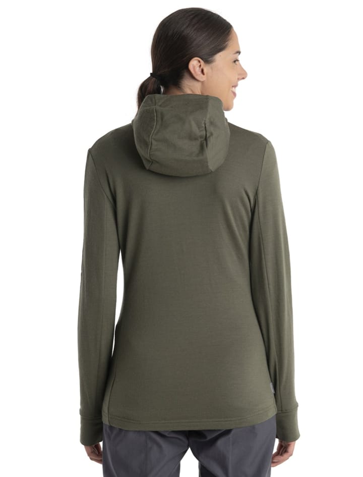 Icebreaker W Quantum III Ls Zip Hood Loden Icebreaker Icebreaker W Quantum III Ls Zip Hood Loden Icebreaker
