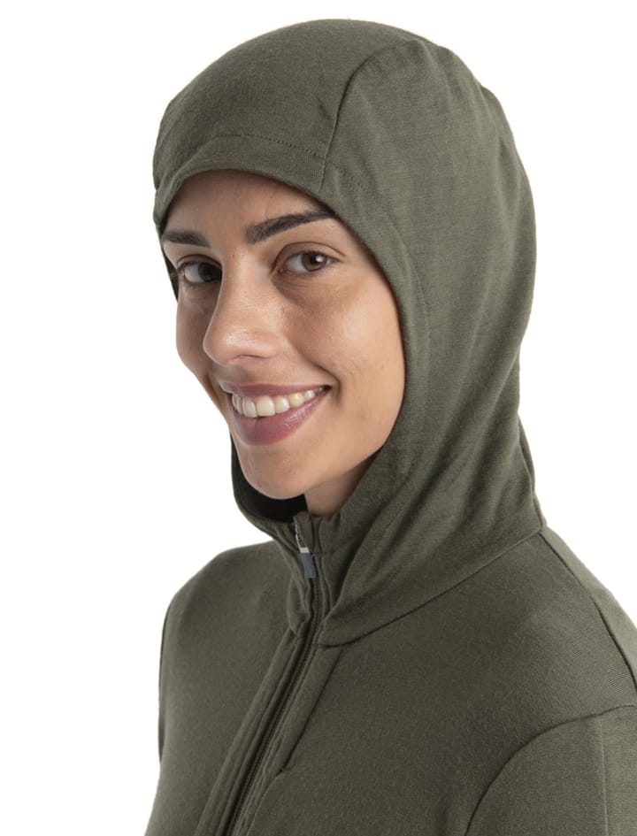 Icebreaker W Quantum III Ls Zip Hood Loden Icebreaker Icebreaker W Quantum III Ls Zip Hood Loden Icebreaker