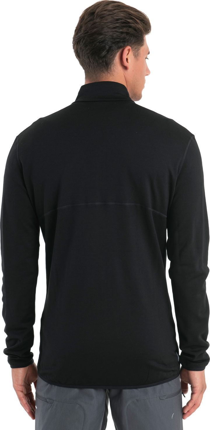 Icebreaker Men's Merino 560 Realfleece Elemental II Long Sleeve Zip Black Icebreaker