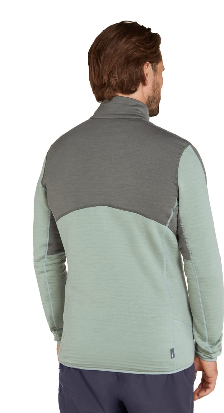 Icebreaker Men's Merino 400 Realfleece Descender Longsleeve Zip Galaxy/Moss/Core Black Icebreaker