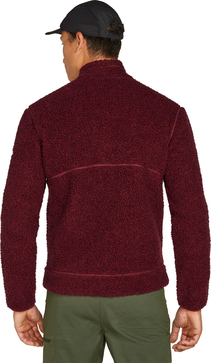 Icebreaker Men's Merino 800 Realfleece High Pile Longsleeve Zip Port Dk Hthr/cedar Wood Icebreaker