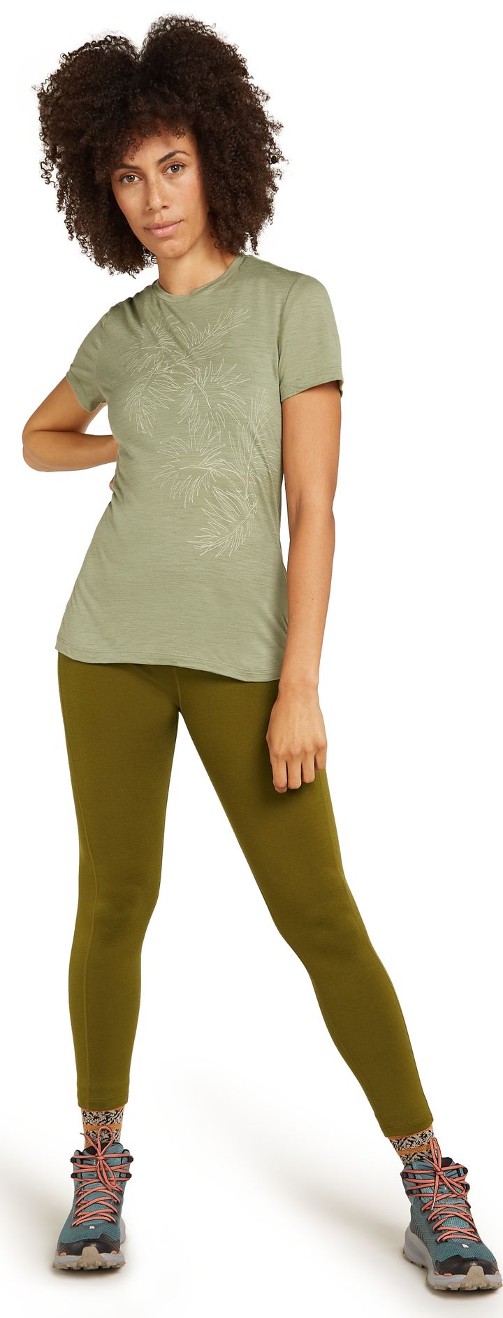 Icebreaker Women's Merino 260 Fastray II 25" High Rise Tights Algae Icebreaker Icebreaker Women's Merino 260 Fastray II 25" High Rise Tights Algae Icebreaker