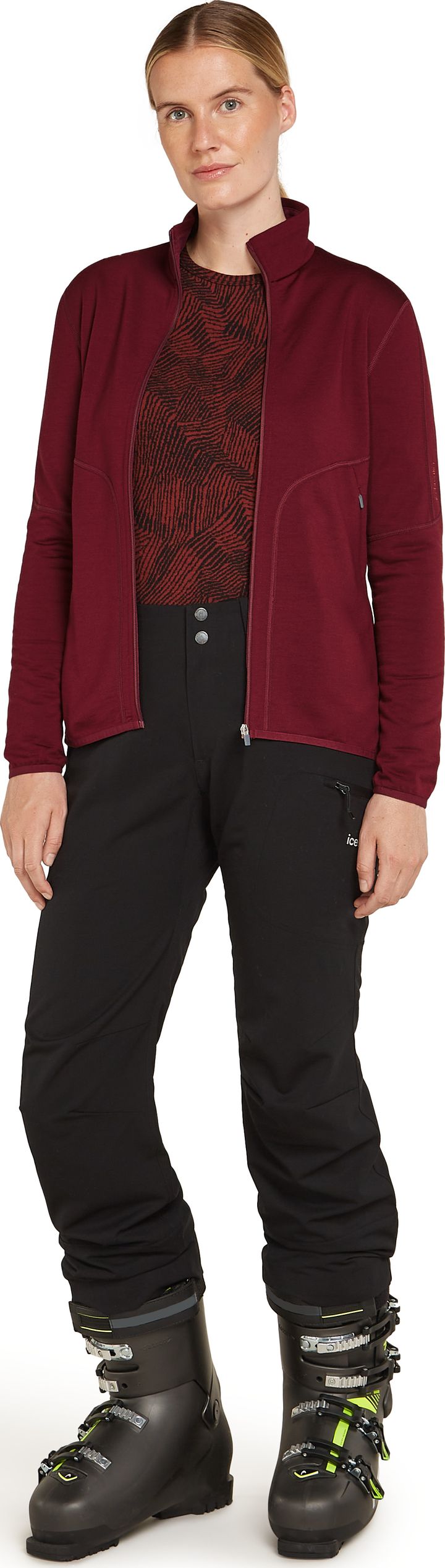 Icebreaker Women's Merino 560 Realfleece Elemental II Long Sleeve Zip Port Icebreaker