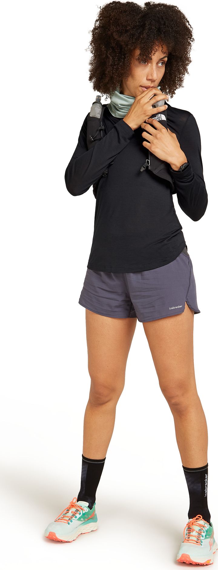 Icebreaker Women's Merino 125 Cool-Lite Sphere III Long Sleeve Tee Black Icebreaker