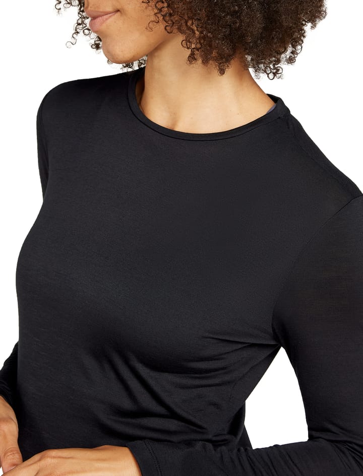 Icebreaker Women's Merino 125 Cool-Lite Sphere III Long Sleeve Tee Black Icebreaker