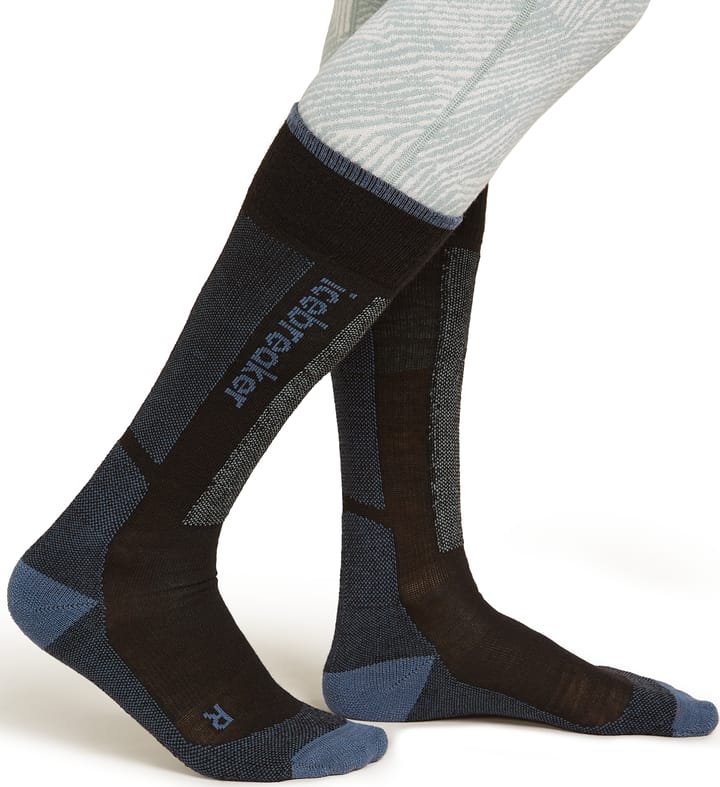 Icebreaker Women's Merino Ski+ Light Black/dawn/graphite Icebreaker Icebreaker Women's Merino Ski+ Light Black/dawn/graphite Icebreaker