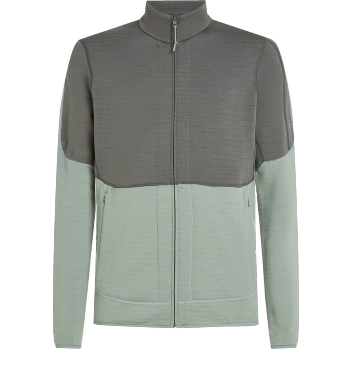 Icebreaker Men's Merino 400 Realfleece Descender Longsleeve Zip Galaxy/Moss/Core Black Icebreaker