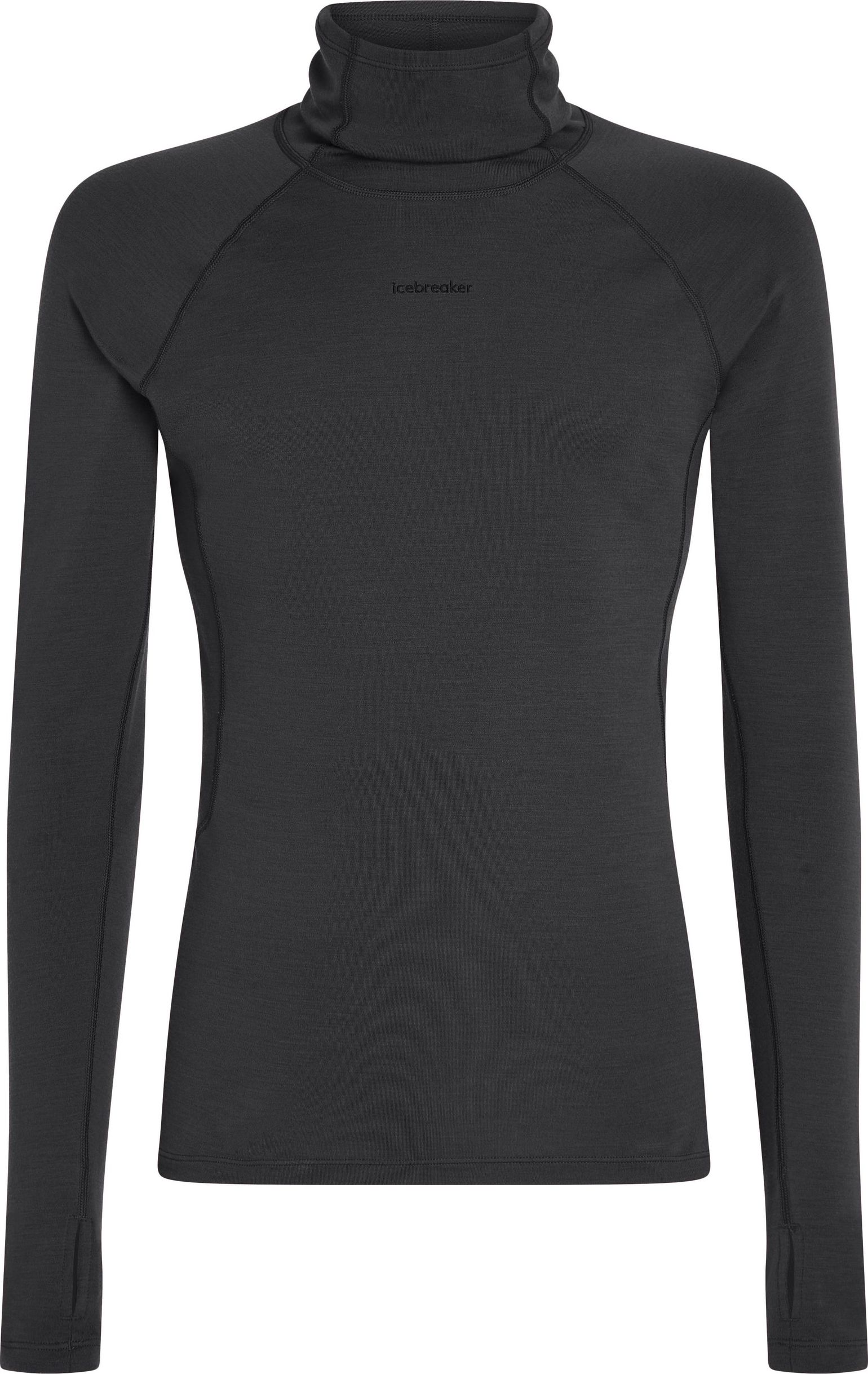Icebreaker Men's Merino 300 Merinofine™  Polar Long Sleeve Roll Neck Black