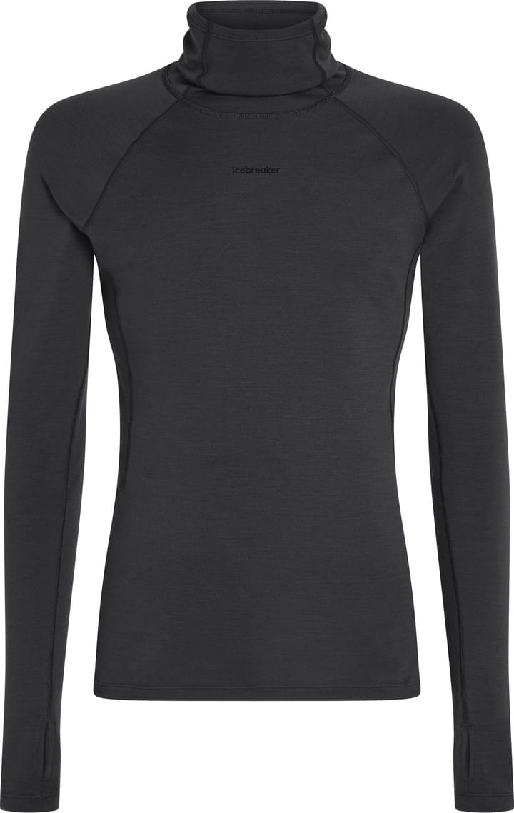 Icebreaker Men's Merino 300 Merinofine™ Polar Long Sleeve Roll Neck Black Icebreaker