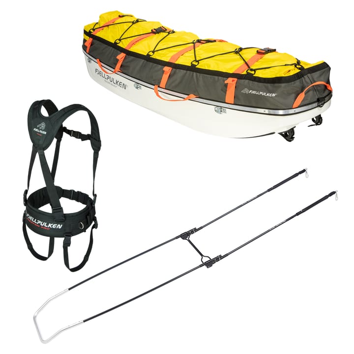 Fjellpulken Traverse 165 M/Forsterket Drag Og Sele Yellow Fjellpulken