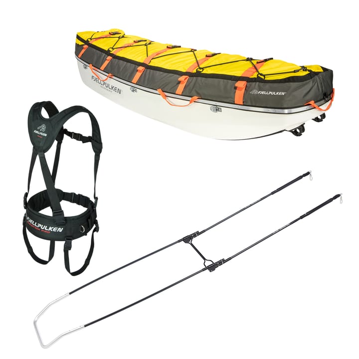 Fjellpulken Traverse 185 M/Forsterket Drag Og Sele Yellow Fjellpulken