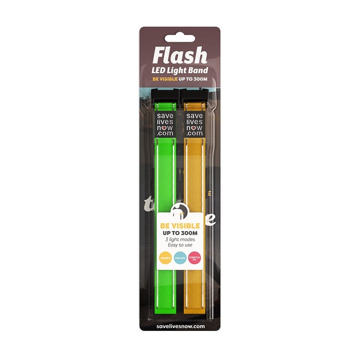 Save Lives Now Flash Led Light Band 2-Pack Green/Yellow Save Lives Now