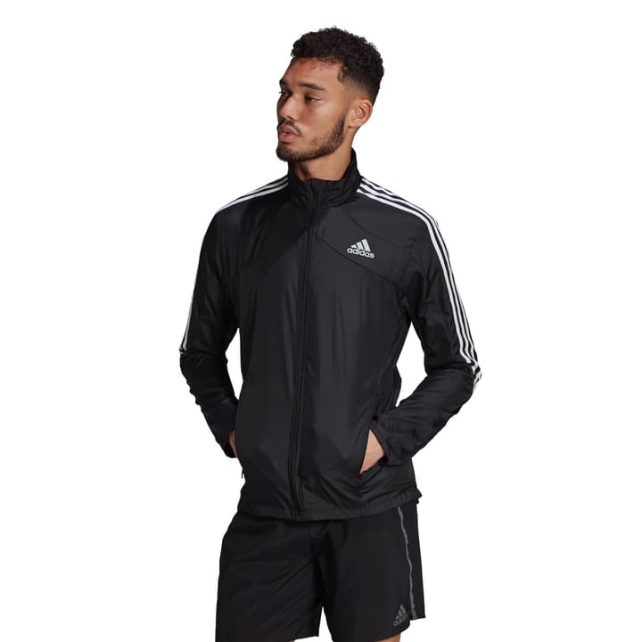 Adidas Marathon Jacket 3 Stripe Black/White Adidas